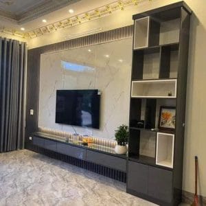 Thi công Vách kệ tivi - VK 010