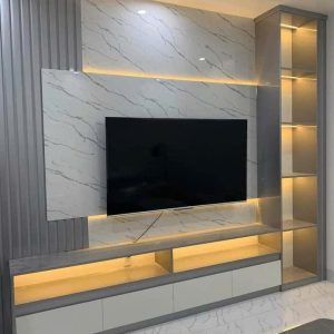 Thi Công Vách kệ tivi - VK 013